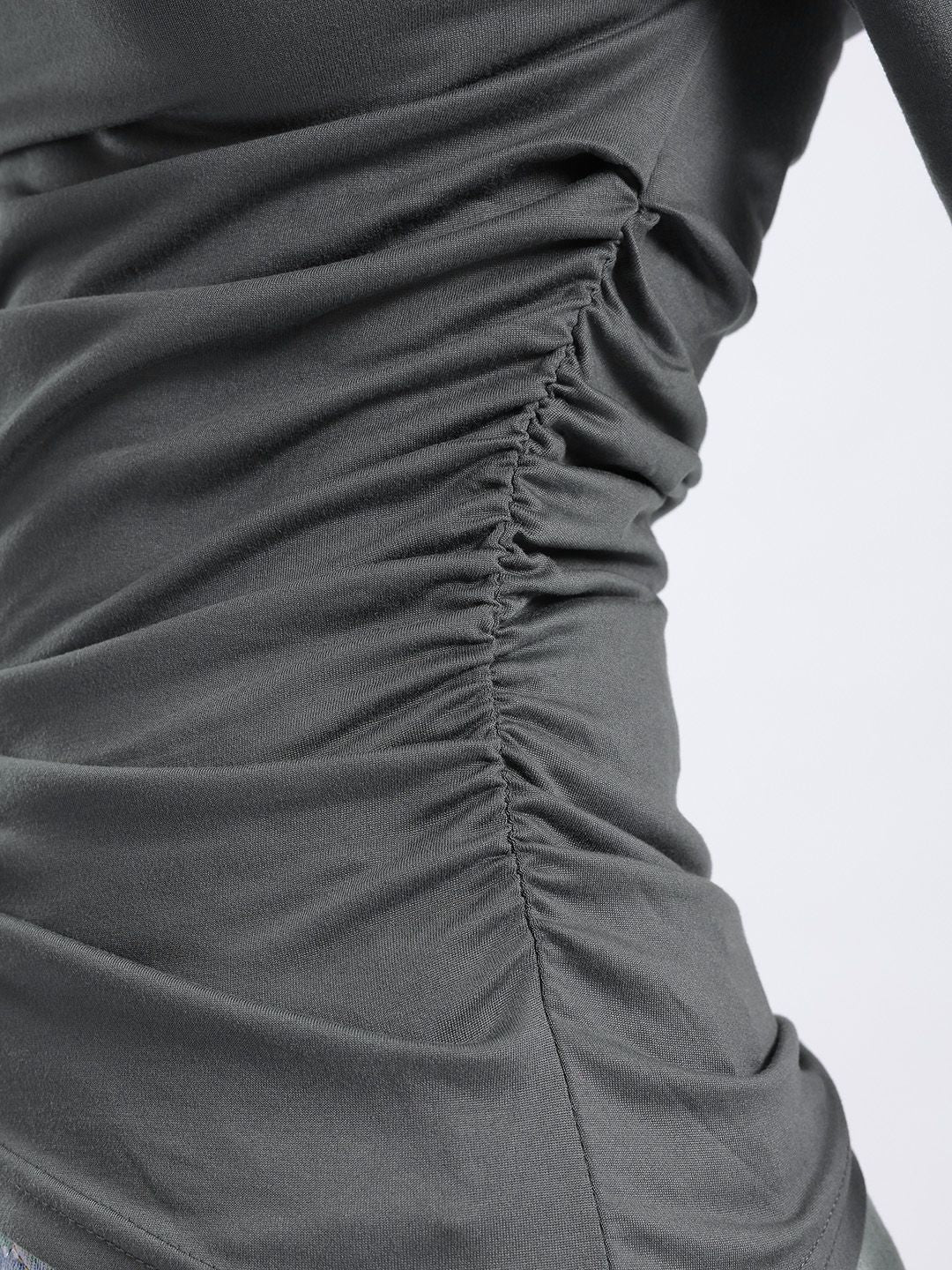 DressBerry Ruched One Shoulder Top