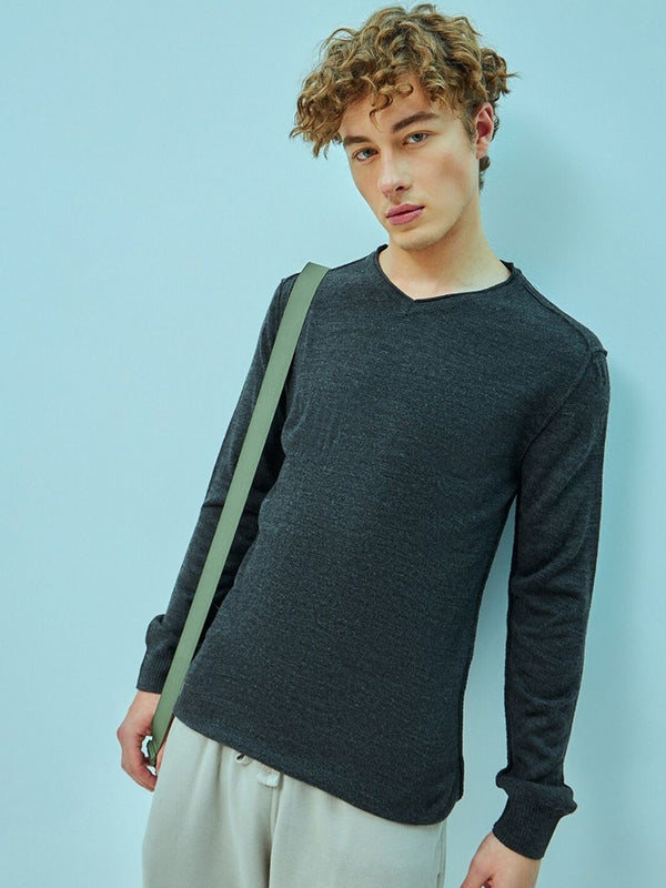 Bewakoof Men Flat Knit Sweater