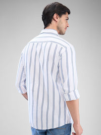 SPYKAR Men Slim Fit Opaque Striped Casual Shirt