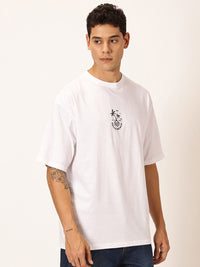 Thomas Scott Round Neck Typography Printed Pure Cotton Oversized T-shirt