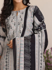 Libas Floral Printed Straight Kurta with Salwar & Dupatta
