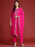Anouk Ethnic Printed Kurta Set With Dupatta