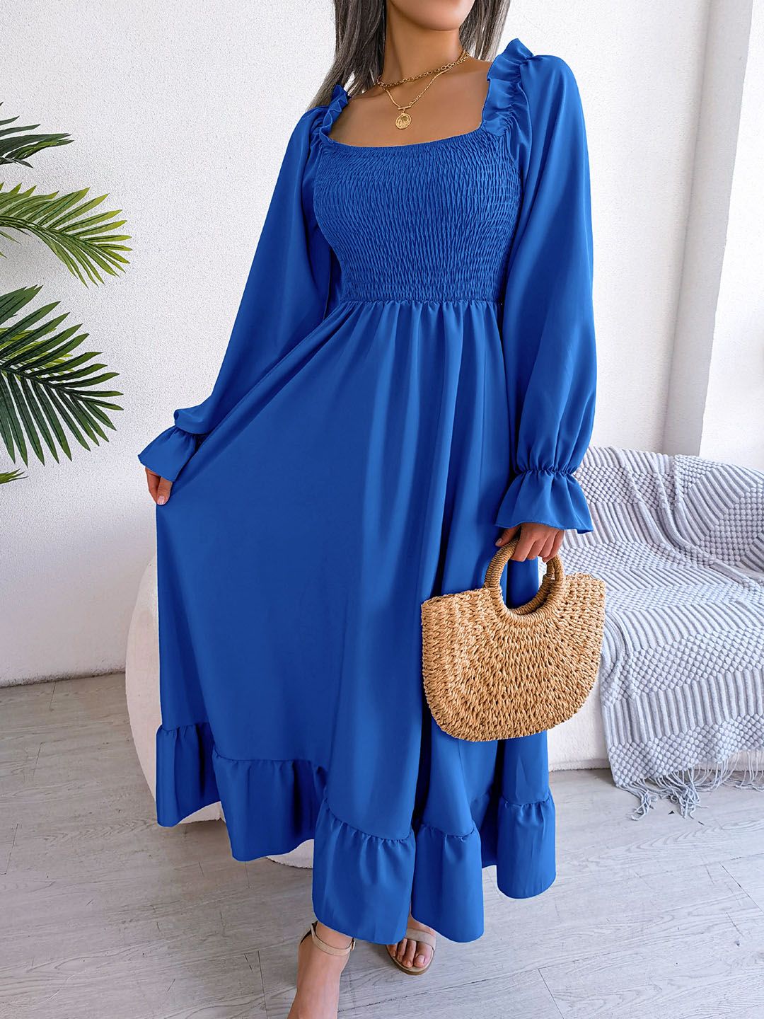 all about you Puff Sleeve Maxi Dress