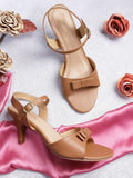 DressBerry Slim Heeled Sandals with Bows