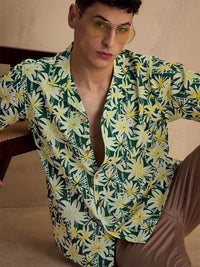 DENNISON Floral Printed Oversized Casual Shirt