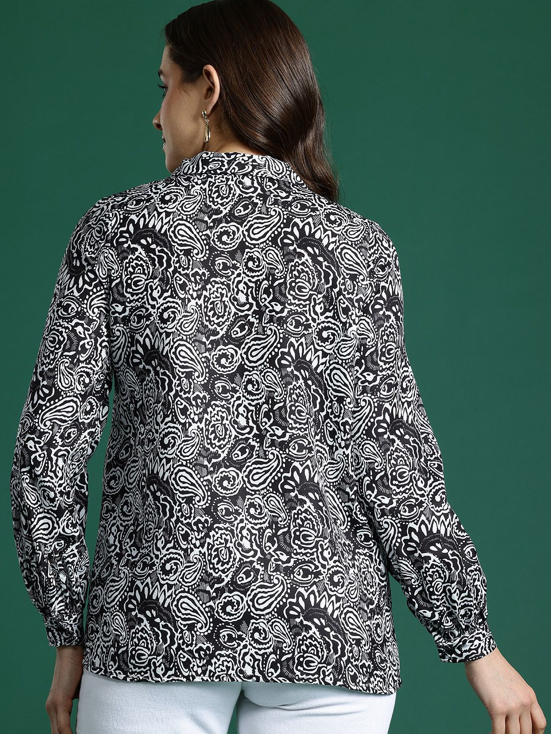 DressBerry Printed Monochrome Casual Shirt