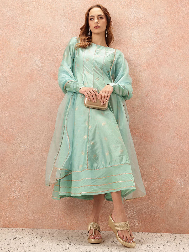 all about you Gotta Patti Ethnic Dress With Dupatta