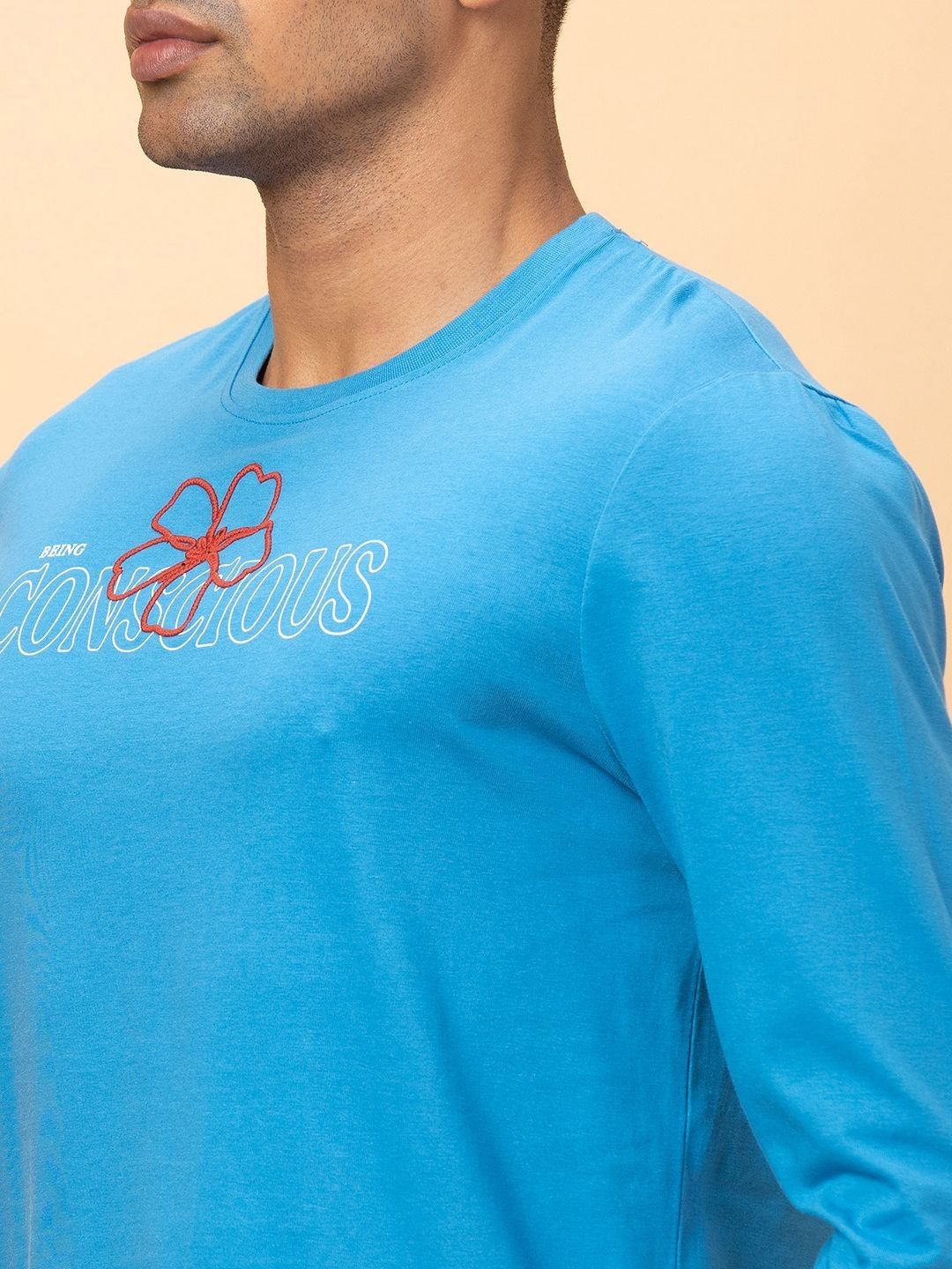 Being Human Men Typography Henley Neck T-shirt