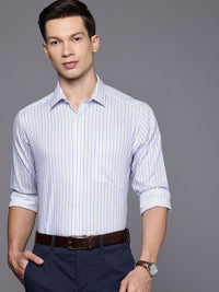 Raymond Slim Fit Striped Pure Cotton Formal Shirt