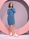 DressBerry Sheath Ribbed Acrylic Winter Dress