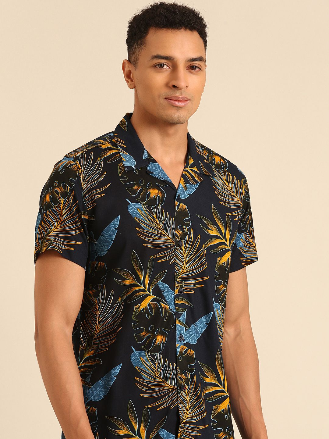 Being Human Slim Fit Tropical Printed Casual Shirt