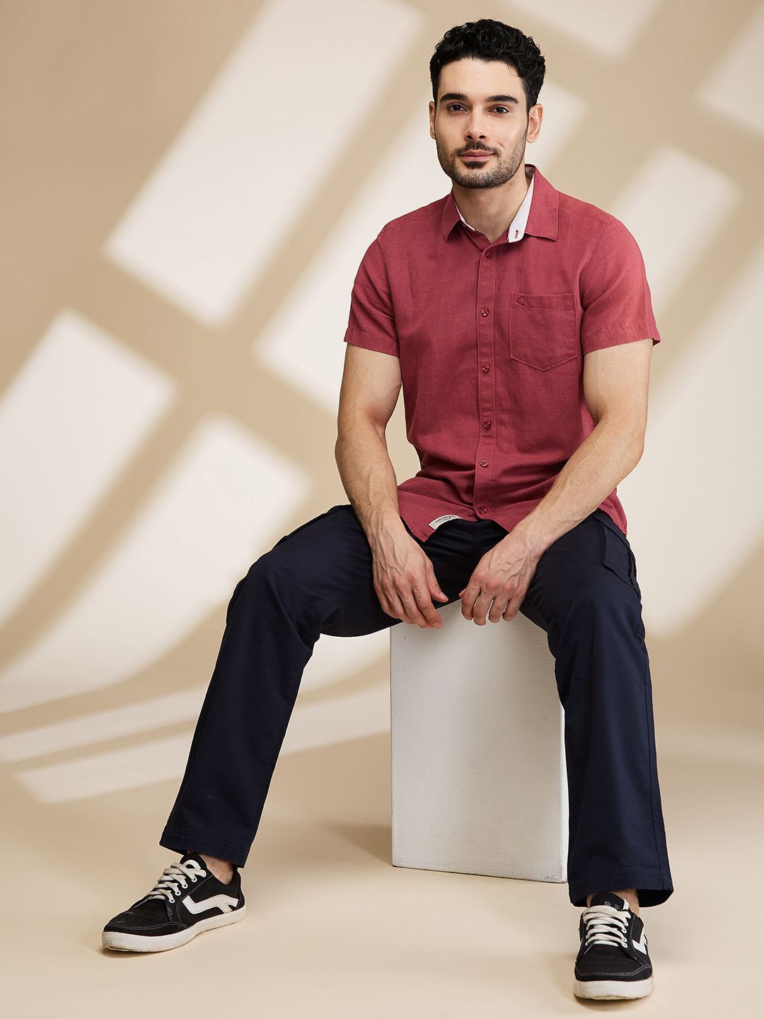 Being Human Men Slim Fit Opaque Casual Shirt