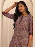 Libas Women Paisley Printed Regular Pure Cotton Kurta with Trousers
