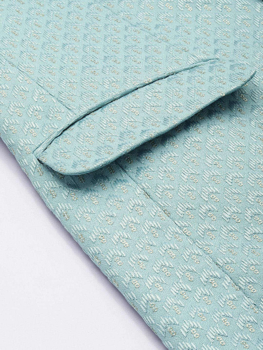 House of Pataudi Shawl Collar Single-Breasted Embellished Blazer