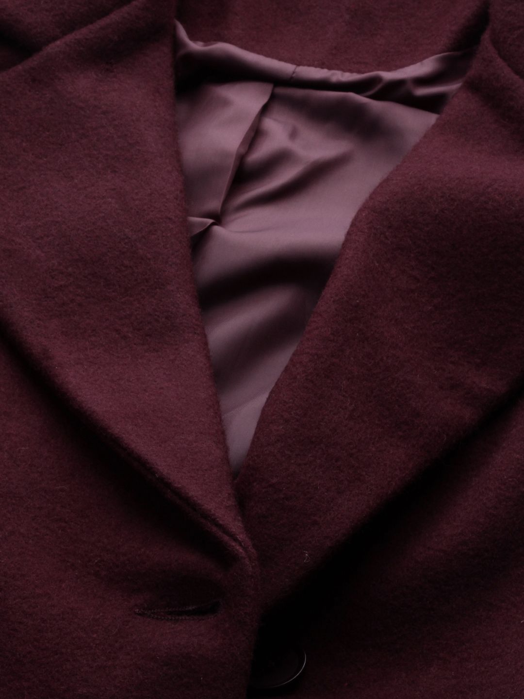 DressBerry Women Wine Red Trench Coat