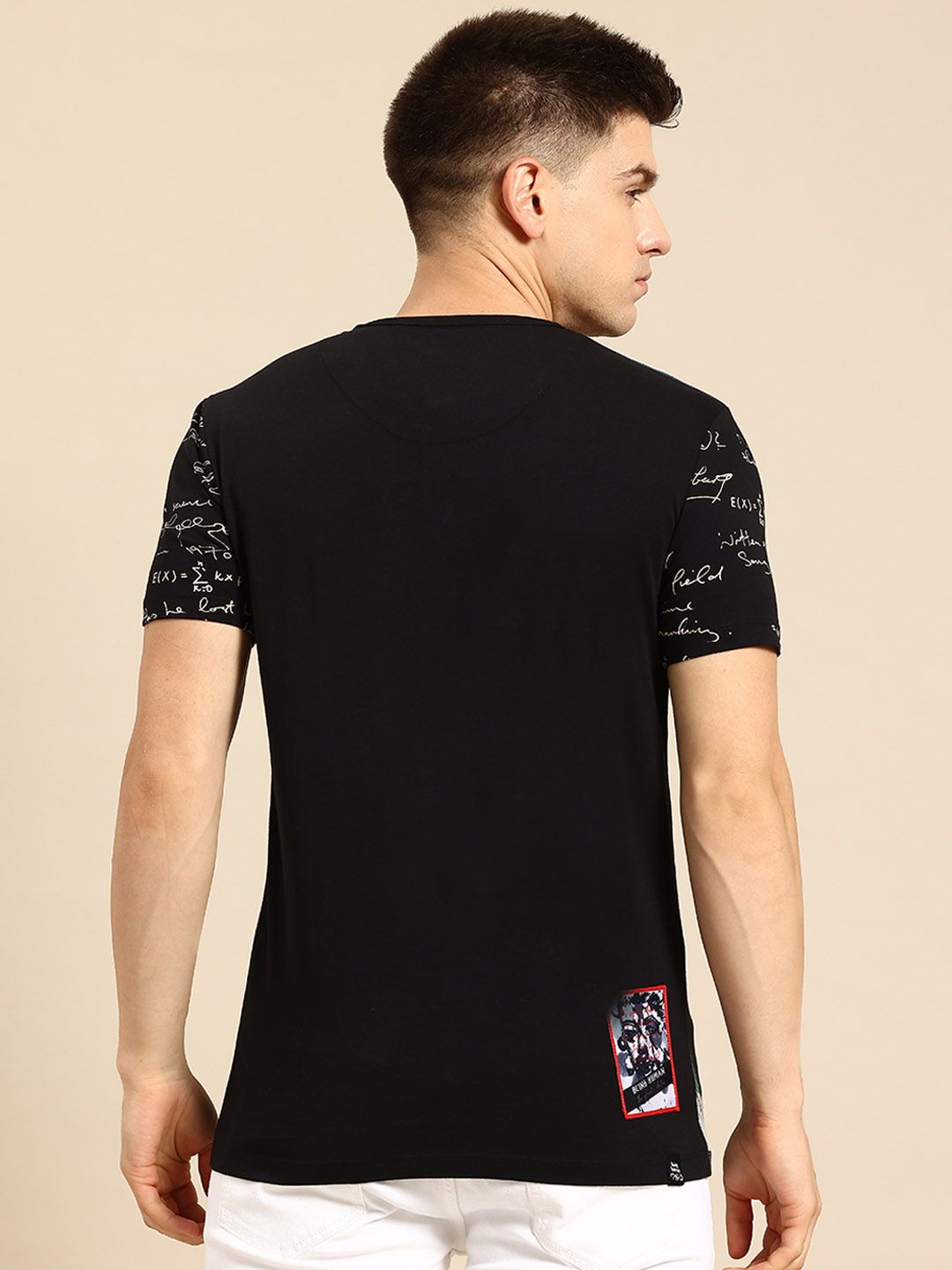 Being Human Typography Henley Neck T-shirt