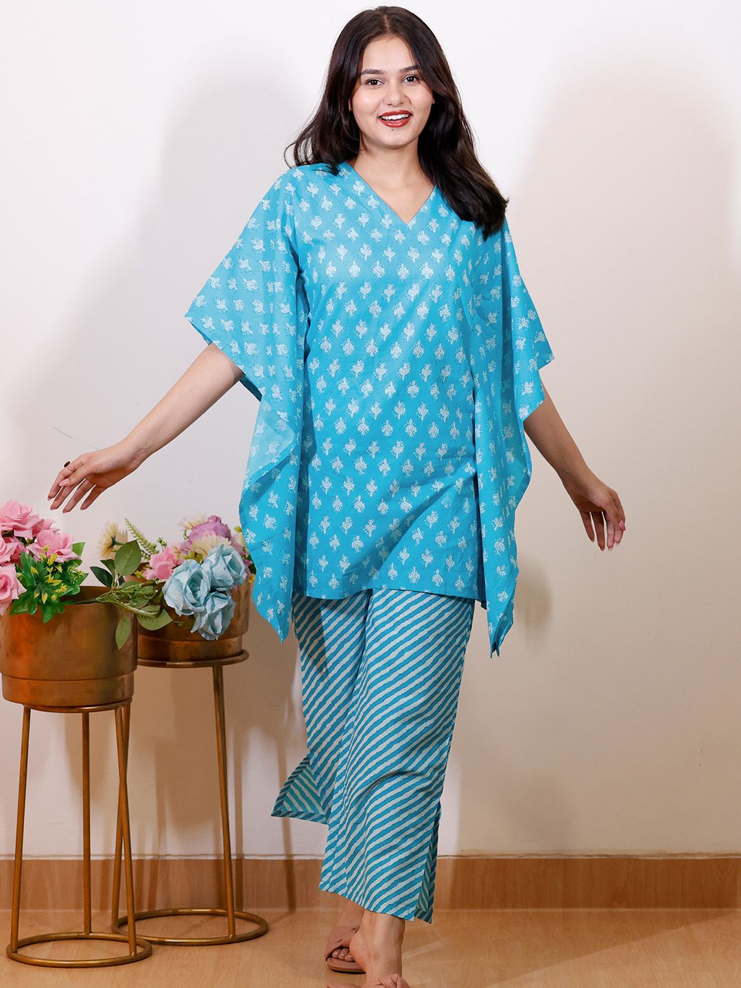 Libas Printed Cotton Night suit