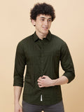 Being Human Checked Spread Collar Slim Fit Opaque Cotton Casual Shirt