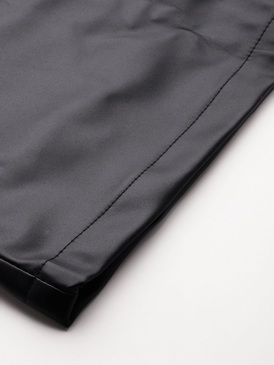 DressBerry Women Regular-Fit Faux Leather Wide Leg Trousers