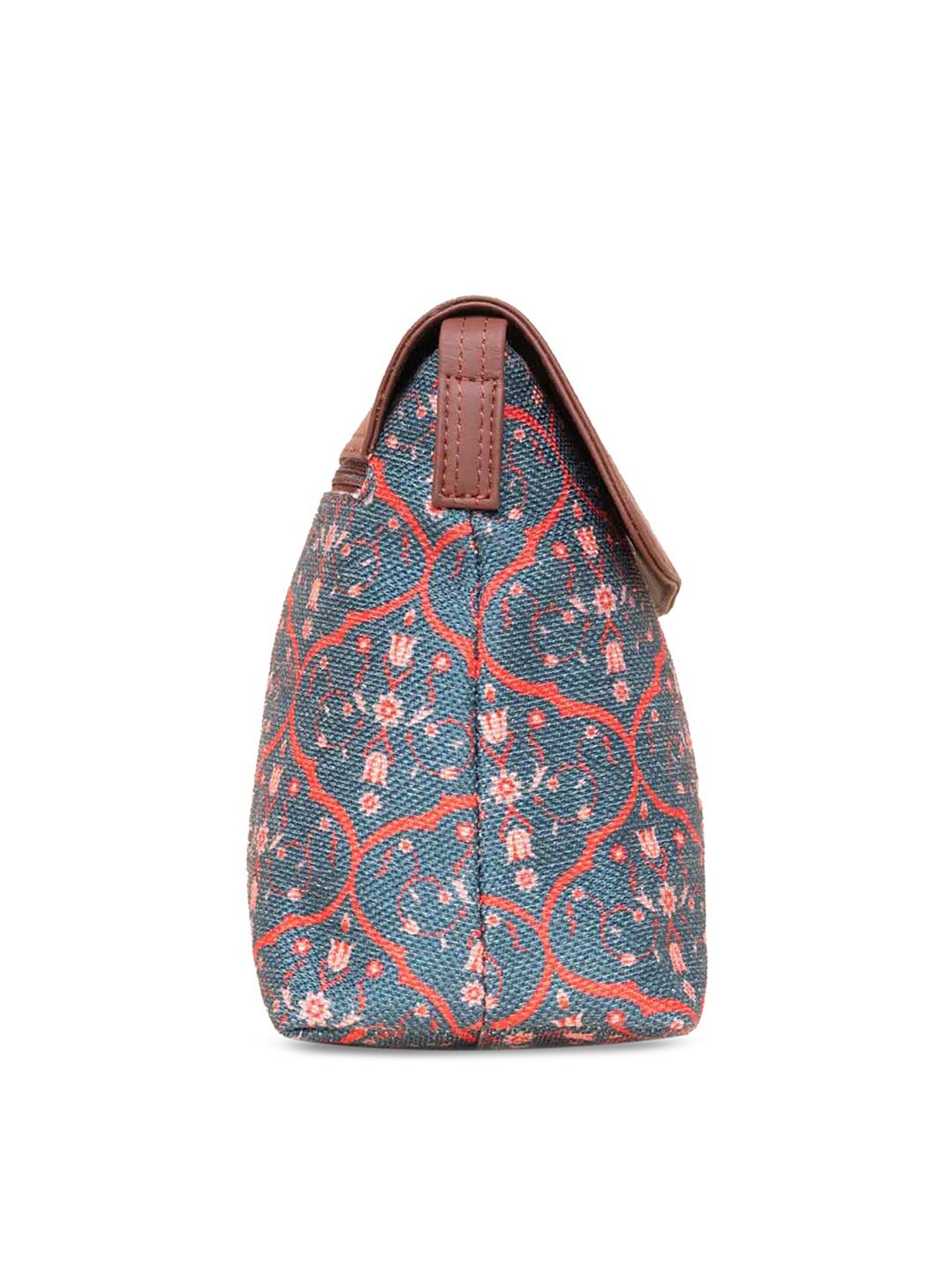 ZOUK Ethnic Motifs Printed Structured Sling Bag