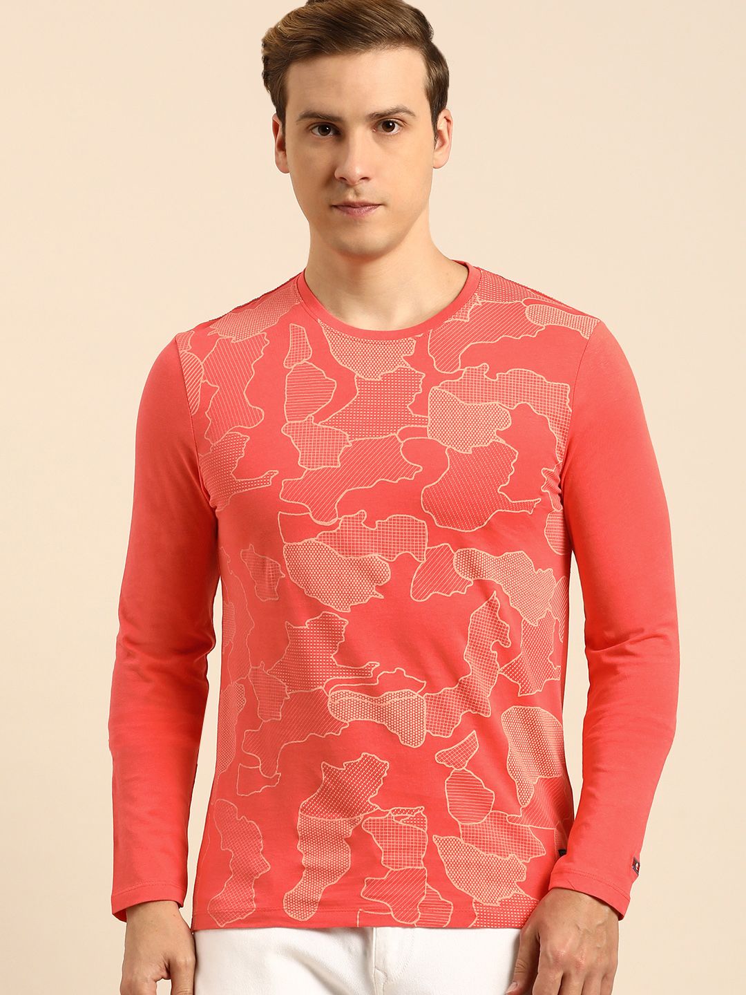 Being Human Abstract Printed Pure Cotton T-shirt