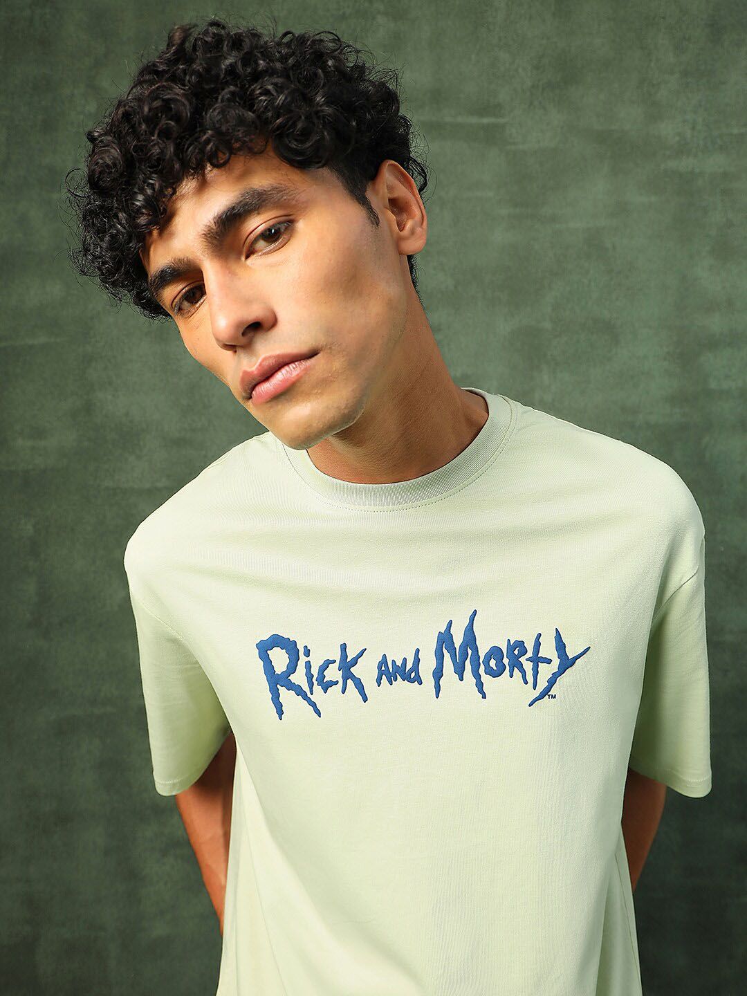 Bewakoof Official Rick and Morty Merchandise  Stoned Rick Morty Printed Oversized T-shirt