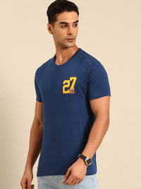 Being Human Solid With Minimal Print Detail Pure Cotton T-shirt