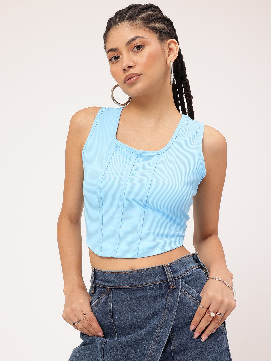 DressBerry It Girl Essential Ribbed Corset Top