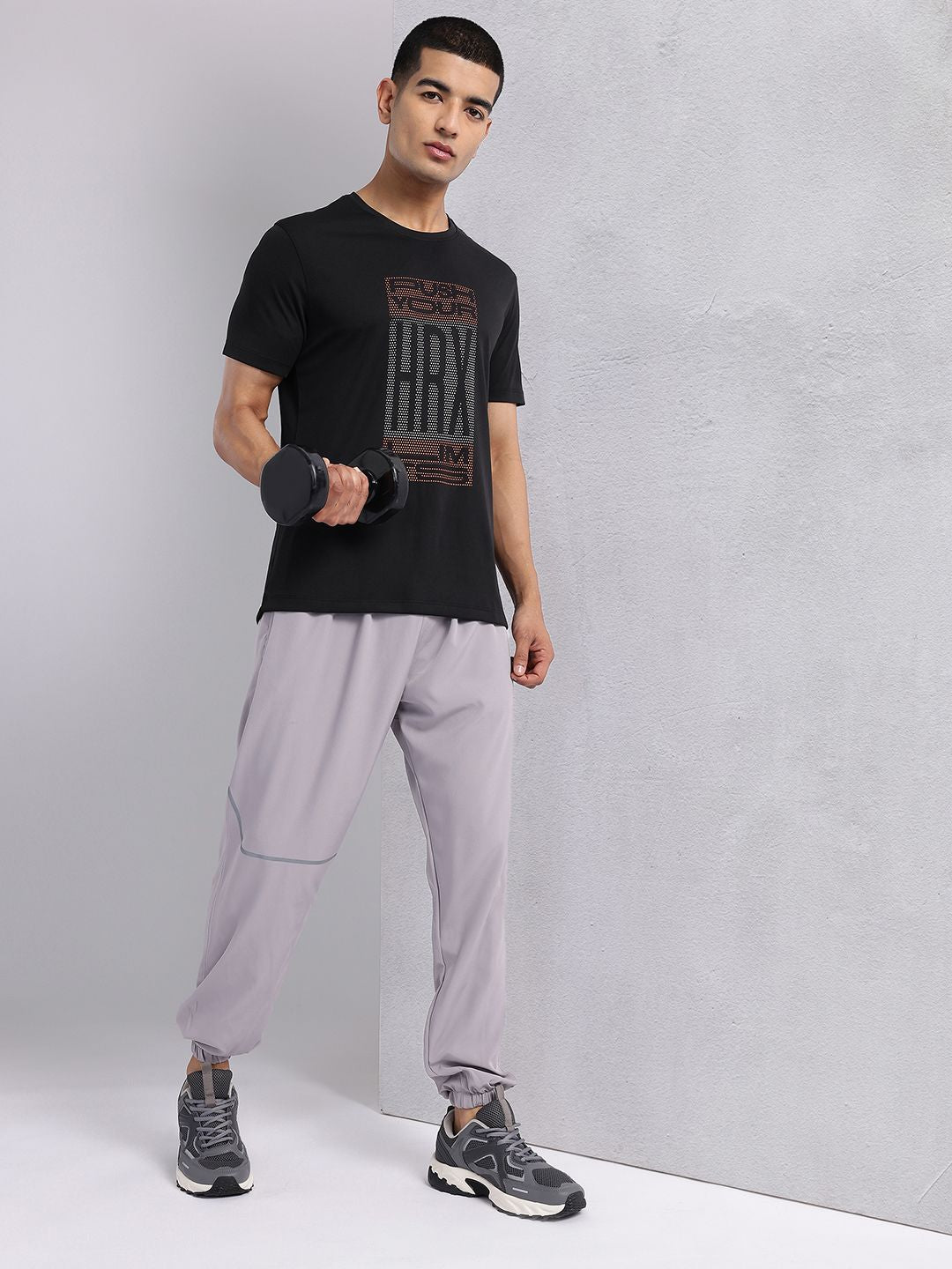 HRX by Hrithik Roshan Brand Logo Print Training T-shirt