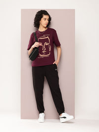 DILLINGER Women Graphic Printed Oversized T-shirt