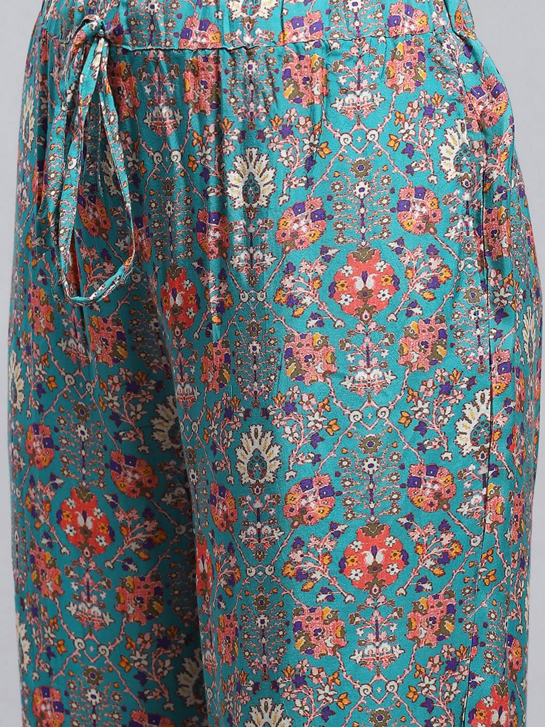 Monte Carlo Floral Printed Lapel Collar Night suit