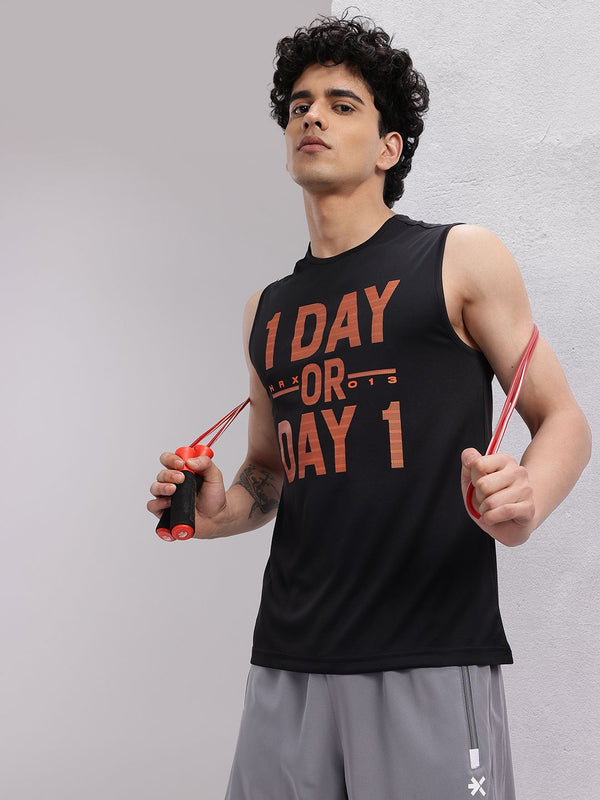 HRX by Hrithik Roshan Brand Logo Printed Rapid-Dry Training T-shirt