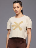 HRX by Hrithik Roshan Printed Cut Out Back Yoga T-shirt