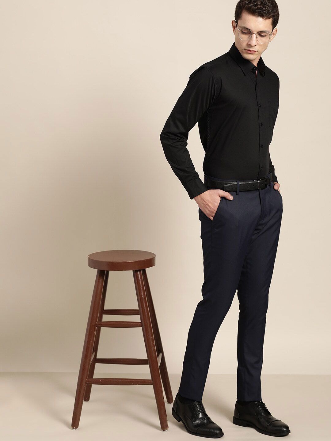 Hancock Relaxed Spread Collar Cotton Formal Shirt