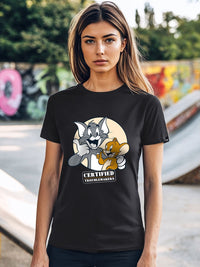 Bewakoof Humour and Comic Printed Tom & Jerry Pure Cotton T-shirt