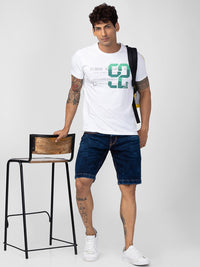 SPYKAR Men Washed Denim Shorts