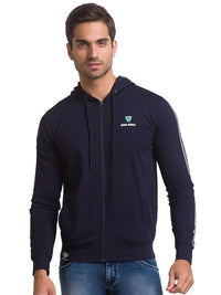 Being Human Men Navy Blue Printed Sweatshirt