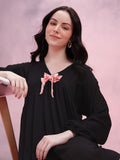 DressBerry Tie-Up Crinkled A-Line Dress