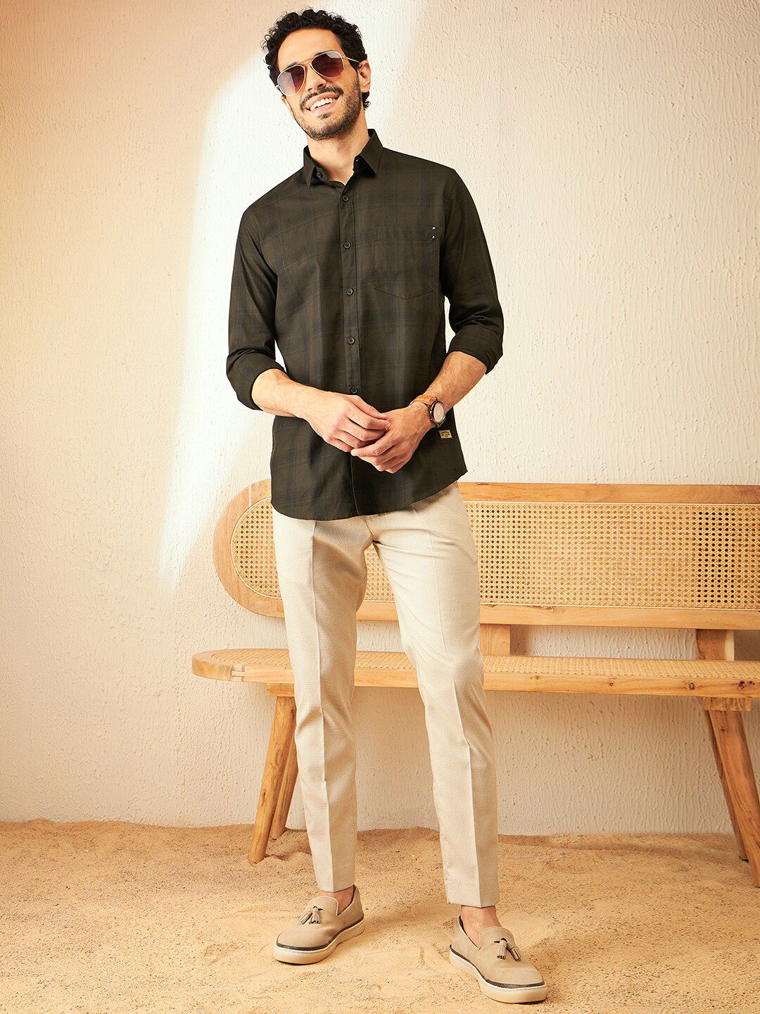 DENNISON Smart Checked Casual Shirt