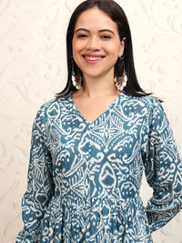 Vishudh Ethnic Motifs Print A-Line Dress