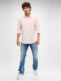 SPYKAR Men Slim Fit Abstract Printed Casual Shirt