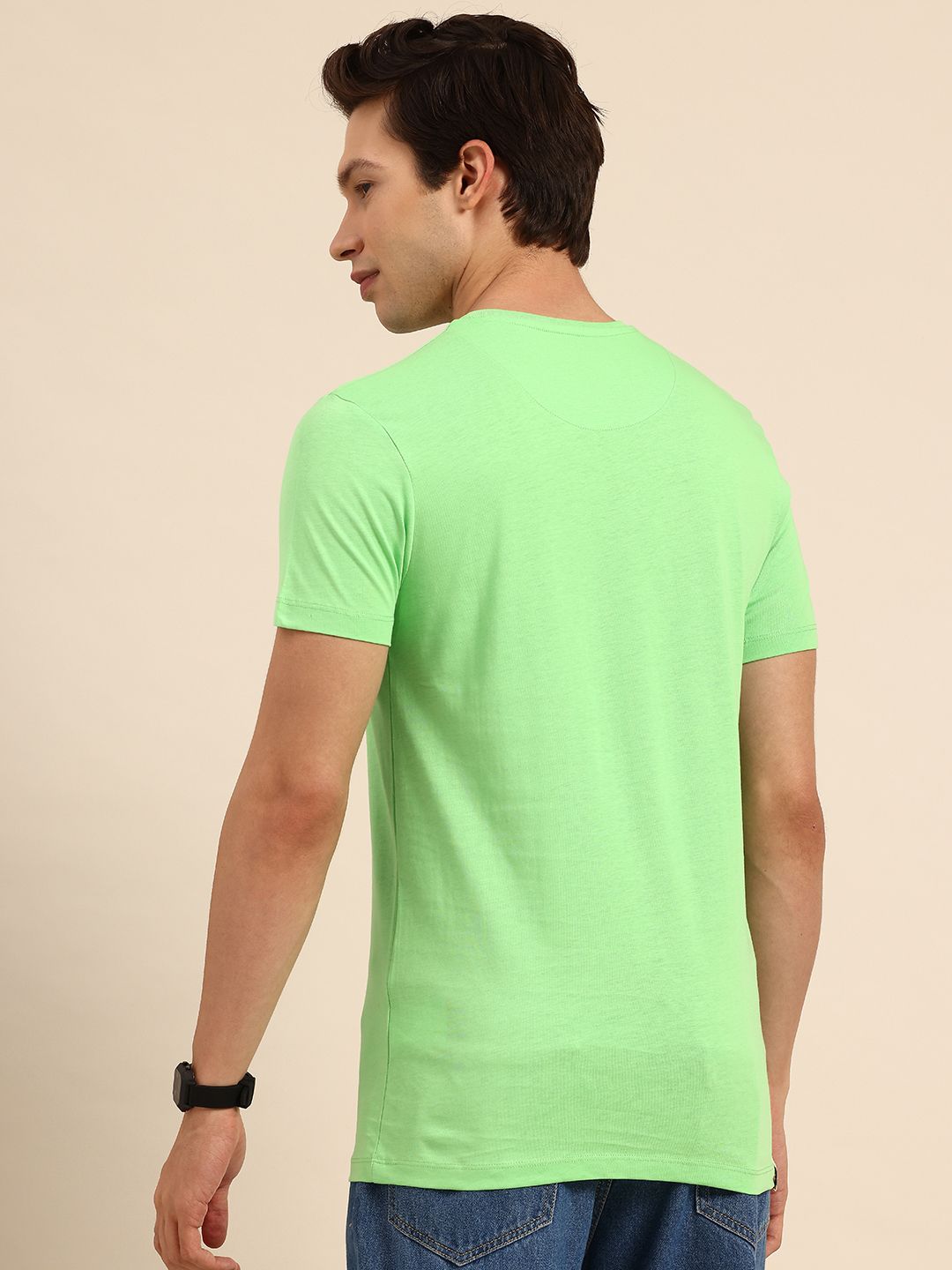 Being Human Brand Logo Printed Pure Cotton Slim Fit T-shirt