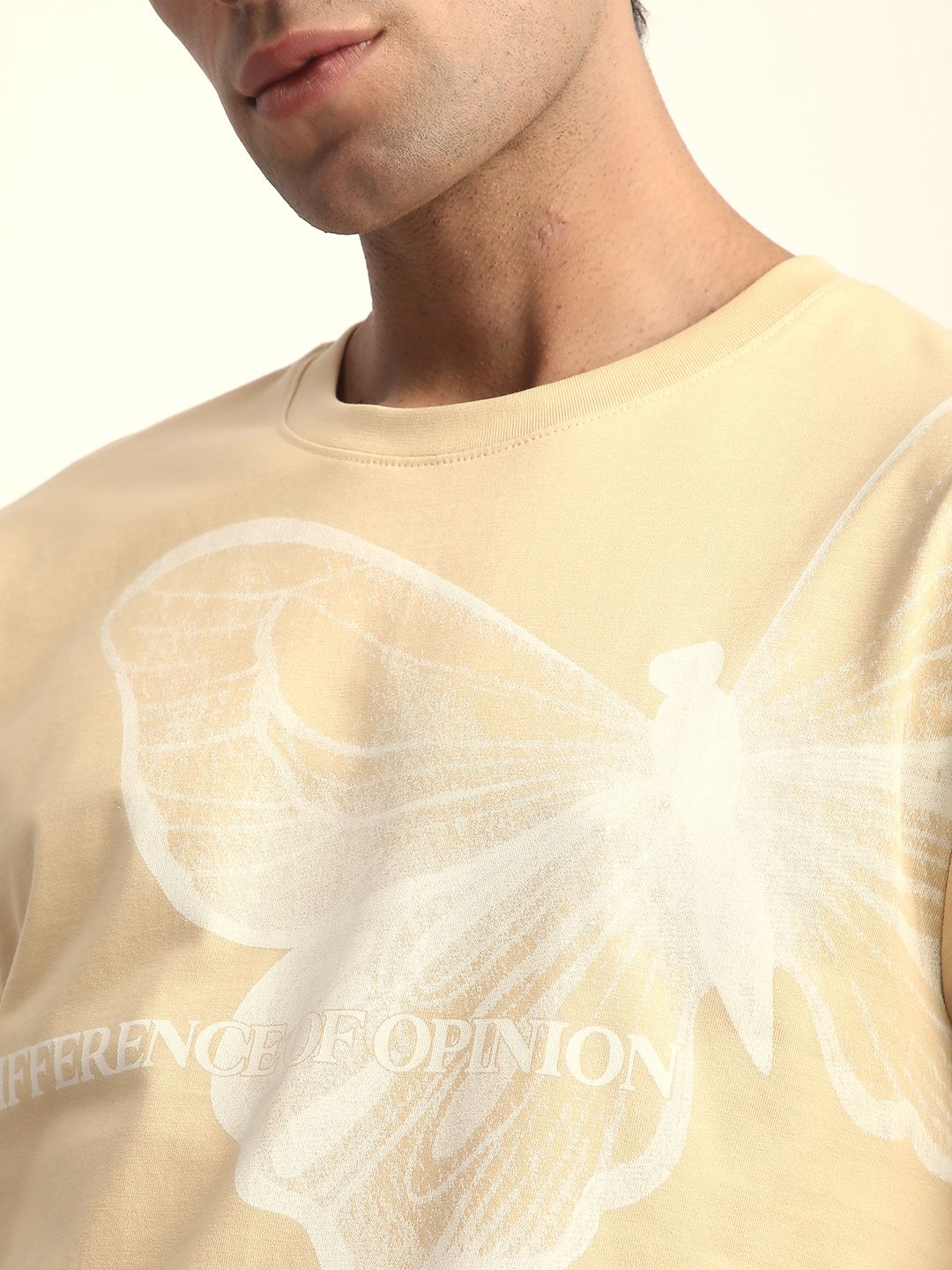 Difference Of Opinion Men Short Sleeve Oversized Crew Neck Printed Tshirt