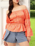 DressBerry Floral Finesse Cinched Waist Top