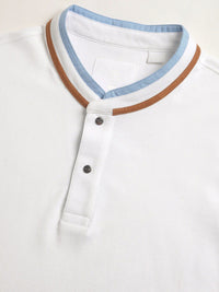 THE BEAR HOUSE Henley Neck Pure Cotton T-shirt