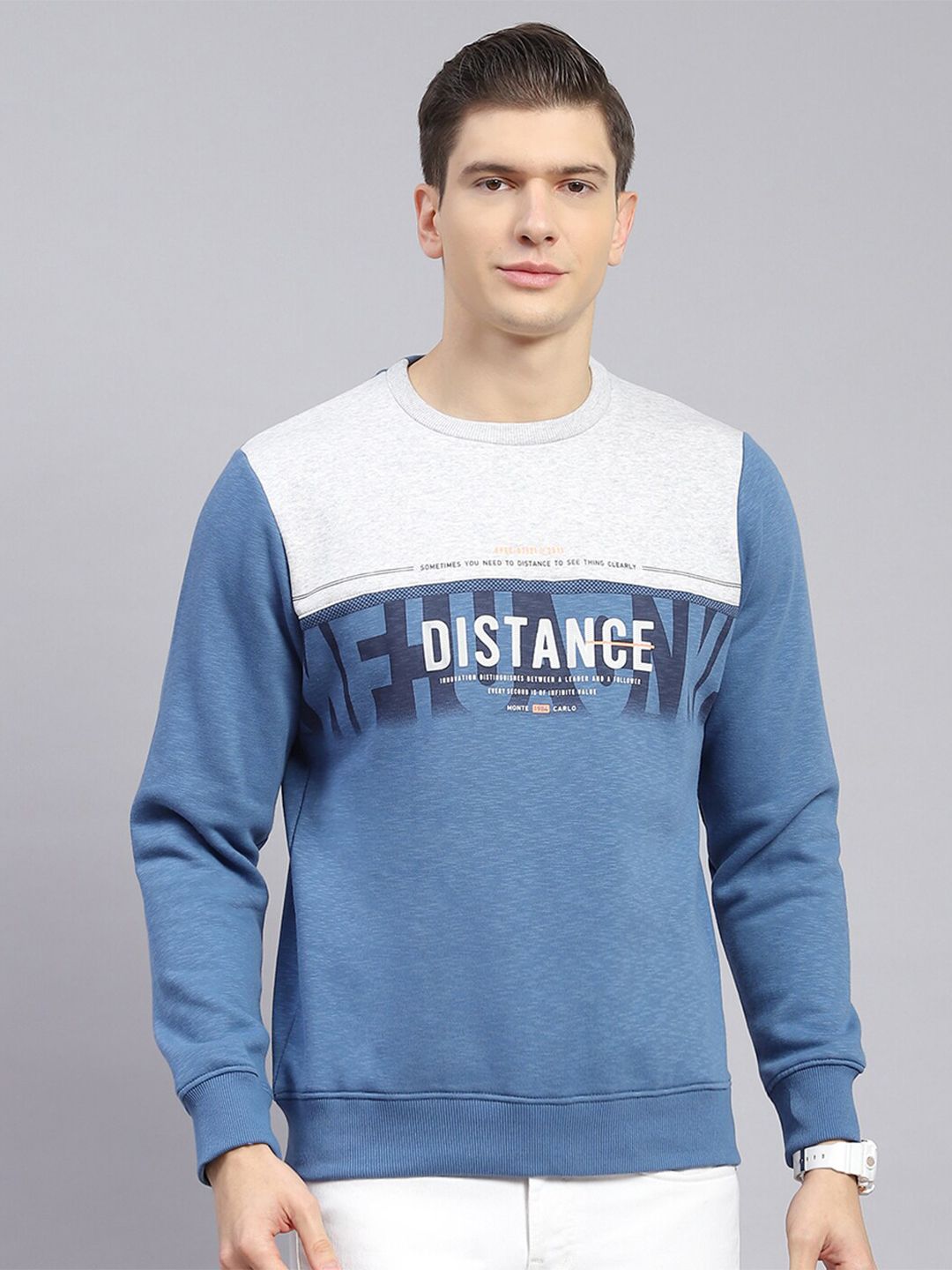 Monte Carlo Typography Printed Pullover Sweatshirt