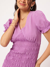 DressBerry Smocked Delight Mini A-Line Dress