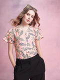 DressBerry Tropical Print Shirt Style Top