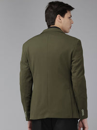 Park Avenue Textured Super Slim Fit Single-Breasted Formal Blazer