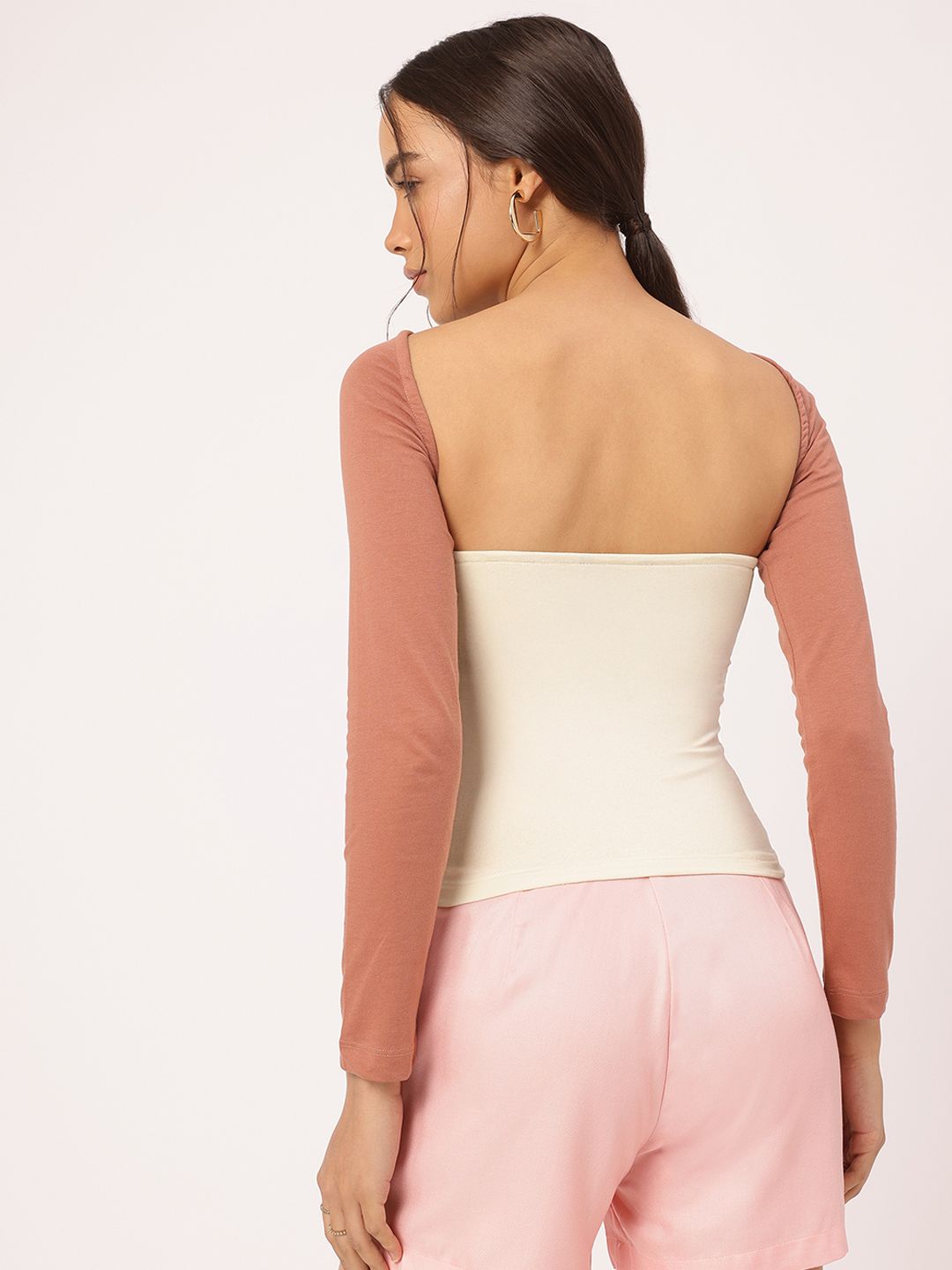 DressBerry Feminine Flair Printed Styled Back Top